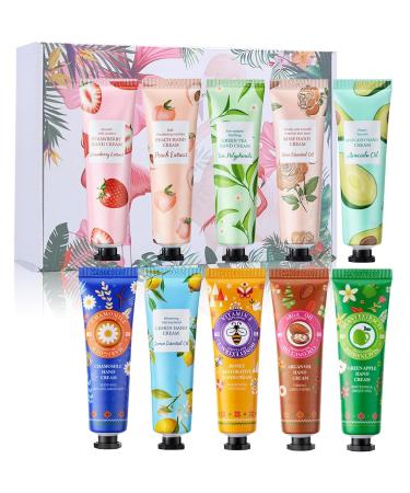 Coffret cadeau de 10 cr mes pour les mains tr s s ches cr me hydratante naturelle extraite non grasse cr me pour les mains pour voyage cadeaux pour femme cadeaux de No l et d'anniversaire