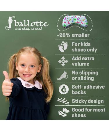 Kids Shoe Inserts - Extra Sticky Heel Grips for Added Comfort and Volume | Pink Butterfly Design - Buy Online on GoSupps.com