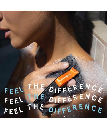 Cleanlogic Detoxify Charcoal Infused Exfoliating Body Scrubber - 3 Pack - Buy Online on GoSupps.com