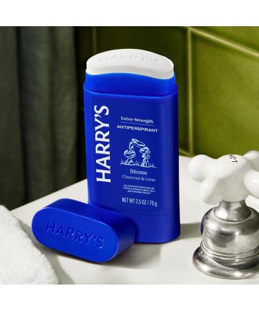 Harry's Extra-Strength Antiperspirant - Odor & Enhanced Sweat Control Antiperspirant for Men - Stone 2.5 Ounce (Pack of 3) Antiperspirant Stone - Buy Online on GoSupps.com
