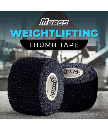 Murgs Weightlifting Thumb Tape - Premium Hook Grip Stretchy Thumb Tape for Olympic Weightlifting  Cross Training  Fit  WOD  Powerlifting - Strong Adhesive and Easy Tear 4 - Buy Online on GoSupps.com
