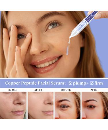 THESKCARE Copper Peptide Serum Ampoule for Face with Niacinamide & Hyaluronic Acid to Hydrate Skin Reduce Wrinkles and Plump Skin 30 Ampoules - Buy Online on GoSupps.com