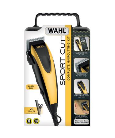 Wahl 20-Piece Combo Sport Cut No-Slip Self Sharpening Complete Clippers Haircut Kit #9423