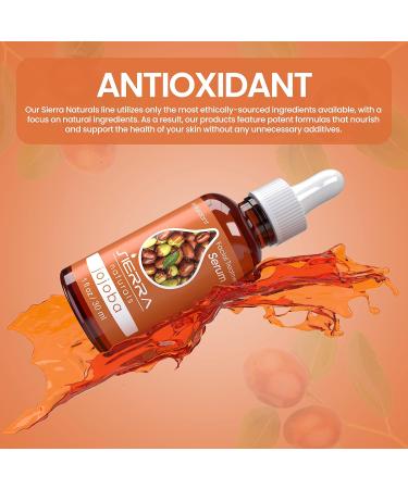 Sierra Naturals 100% Jojoba Oil - Hydrating Facial Oil with Vitamin E | Anti-Oxidant Serum | 1 oz - International Shipping - Buy Online on GoSupps.com