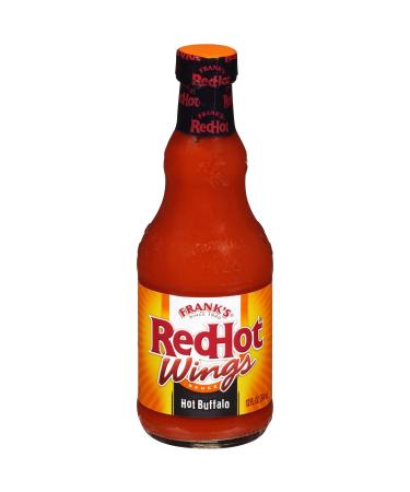 Frank's RedHot Hot Buffalo Wings Hot Sauce, 12 fl oz 12 Fl Oz (Pack of 1)