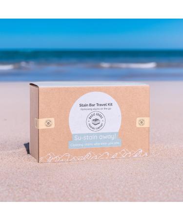 Basic Goods Trading Company Stain Bar Travel Kit - Laundry Spot Stain Remover with Bamboo Scrub Brush - Organic Materials & Cruelty Free - Alternative to Stain Remover Stick/Pen - Buy Online on GoSupps.com