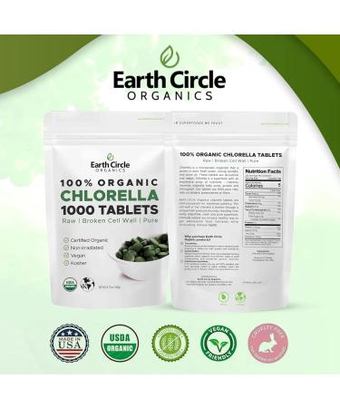 Organic Chlorella Tablets 1,000 Count | High Potency Superfood | Chlorophyll Pills from 100% Pure Green Algae | Broken Cell Wall for Max Absorption | Vegan, Kosher, Non-GMO | 4 Tabs per Day (1-Pack) - Buy Online on GoSupps.com
