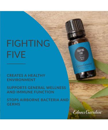 Fighting Five Essential Oil Synergy Blend 10ml - 100% Pure Therapeutic Grade, Undiluted Aromatherapy Scented Oil - Homeopathic Wellness (1 Pack) - Buy Online on GoSupps.com