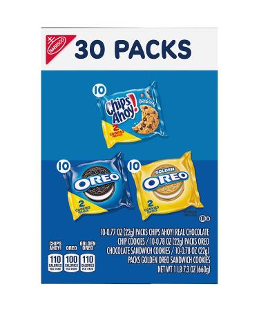 Nabisco Sweet Treats Variety Pack - OREO, OREO Golden, CHIPS AHOY - 30 Snack Packs (2 Cookies Per Pack) - Buy Online on GoSupps.com