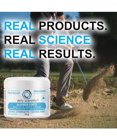Defy Scientific Algoren Forte Extra Strength Pain Relief Cream (60g) - Pain-Blocking & Anti-inflammatory Suitable for Arthritis Neck Shoulder Hand Knee Back Muscle & Joint Pain Sport Injuries - Buy Online on GoSupps.com