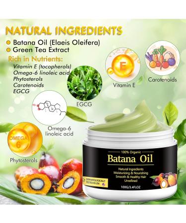 Buy Batana Hair Growth Oil - 100% Raw Organic Oil from Honduras for Men & Women | Anti Hair Loss & Split Ends Treatment - 3.4 FL oz - Buy Online on GoSupps.com