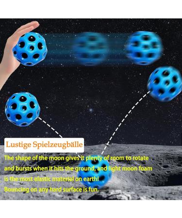 Fidget Pack: 3 Astro Jump Balls - Moon Ball & Galaxy Balls | High-Jump Bouncing Toys for Kids - Perfect Party Gift! - Buy Online on GoSupps.com