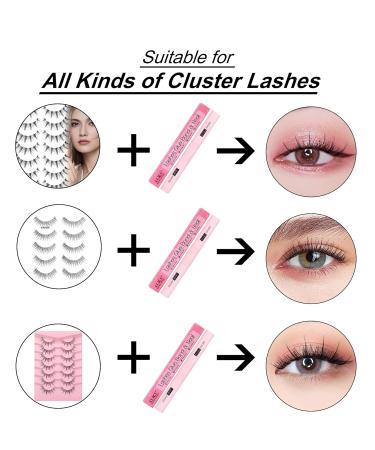 Cluster Lashes Glue Black Bond and Seal - Strong Hold, Waterproof Adhesive for DIY Lash Extensions (5ml 2) - Buy Online on GoSupps.com