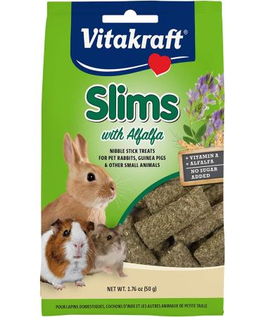 Vitakraft Slims Alfalfa Treats for Rabbits, Guinea Pigs & Small Animals - 1.76 oz - Buy Online on GoSupps.com
