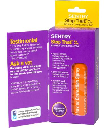 SENTRY Stop That! For Cats 1 oz - Effective Behavior Correction Spray - Buy Online on GoSupps.com