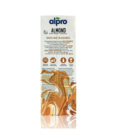 Buy Alpro Almond Drink 8 Pack - Professional Barista 1L | Ideal for Foaming Coffee Shakes & Smoothies - Buy Online on GoSupps.com