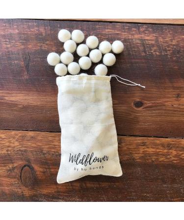 1 Inch White Felt Balls (50 Pack) - Hand Felted Wool Pom Poms for Crafts & Decor - Natural Garland & Party Decorations - Includes Muslin Bag - Buy Online on GoSupps.com