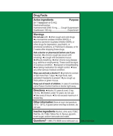 Robitussin Cough Control Cherry Flavor 100ml Regular - Buy Online on GoSupps.com