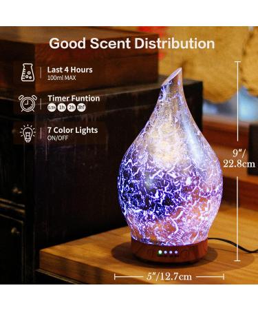 Premium Essential Oil Diffuser - Aromatherapy & Therapeutic Ultrasound Vase 100ml - Stylish Silver Design for Spa & Gym - Buy Online on GoSupps.com
