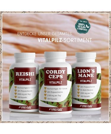 Lion's Mane Capsules 360x - 2000mg Hericium Erinaceus Extract | High-Quality Mushroom Supplement (30:1) | 120 Days Supply | 30% Polysaccharides & 5% Beta-Glucan - Buy Online on GoSupps.com