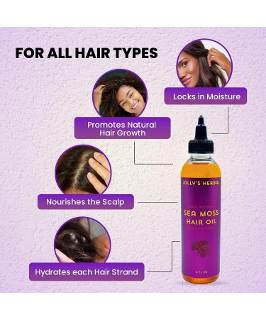 Jolly's Herbal Sea Moss Hair Oil - Growth & Scalp Oil with Cayenne | Best for Hair Growth - Buy Online on GoSupps.com