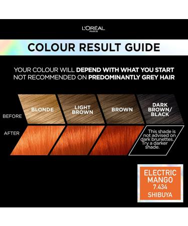 L'Or al Paris Permanent Hair Colour Long-Lasting Shine and Intense Colour For up to 8 Weeks Preference Vivids (Colorista) Electric Mango 7.46 x1 pack 7.46 ELECT MANGO ENG - Buy Online on GoSupps.com