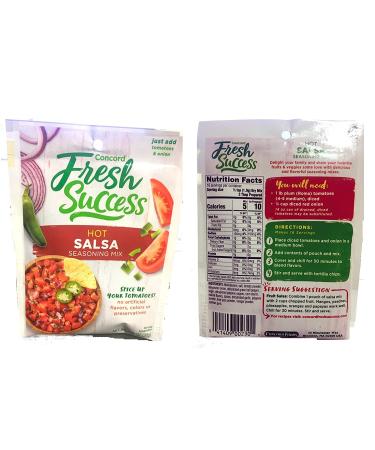 Concord Foods Salsa Mix Hot 1.06oz Packet - Pack of 6 | Authentic Flavor for Spicy Homemade Salsa - Buy Online on GoSupps.com