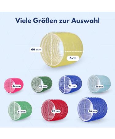 Buy Ponik's Jumbo Hair Roller Curlers Set - 6 Self-Adhering Curly Curls (66mm) - Yellow Hair Winder for Effortless Curls | International Shipping Available - Buy Online on GoSupps.com