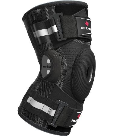 NEENCA Kniebandage against knee pain adjustable knee supports with hinge and removable side stabilizers strong stability to relieve joint pain arthritis - Buy Online on GoSupps.com