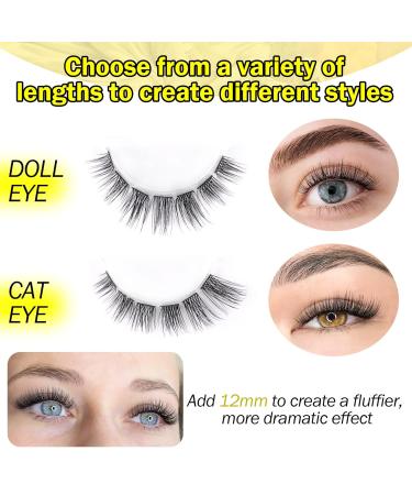Newcally Lash Clusters 120pcs 10-16mm DIY Individual Eyelash Extensions - Wispy Natural C D Curl False Eyelashes - Buy Online on GoSupps.com