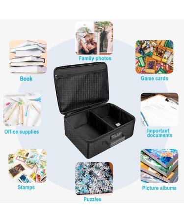 Fireproof Photo Storage Box with Lock ENGPOW Photo Box Organizer with Divider&Mesh Bag Collapsible Portable Photo Storage Containers with Handle for Photos  Picture Scrapbook Art Craft(Box Only) - Buy Online on GoSupps.com