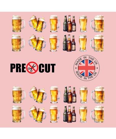 24 x Precut Beer Glasses Pint Lager Edible Wafer Rice Paper Cupcake Topper Decoration For Cakes - Buy Online on GoSupps.com