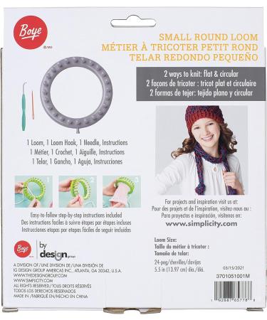 Boye Plastic Round Loom Knitting Set - 24 Pegs, 5.5 Diameter, Multicolor - 4 Piece Craft Accessory - Buy Online on GoSupps.com