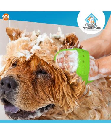 Soft Silicone Pet Grooming Brush | Dog Bath Brush for Grooming | Dog Shampoo Brush - Buy Online on GoSupps.com