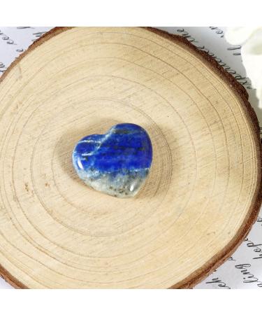 Lapis Lazuli Healing Crystal Heart Stone - Mini Love Pocket Stone for Stress Relief and Meditation - 20mm Tumbled Worry Stone - Reiki Therapy Home Decor - 1Pcs - Buy Online on GoSupps.com