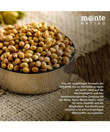 Coriander Seeds Monte Nativo (500 g) - Dried Coriander Whole - Coriander Seeds Perfect for Cooking and Baking - Coriander Seeds - Coriander Seeds as Spice or Tea - Buy Online on GoSupps.com