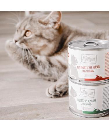 Mjamjam Premium Wet Cat Food - Culinary Deer & Turkey with Cranberries - Mix Pack II - Wild Rabbit 200g (6 Pack) - Buy Online on GoSupps.com
