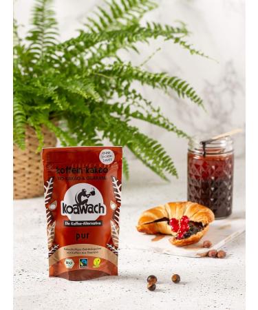 Koawach PUR Sugar-Free Cocoa Powder Drinking Chocolate - Vegan Hot Chocolate with Caffeine & Guarana | 1kg Fairtrade Energy Drink - Buy Online on GoSupps.com