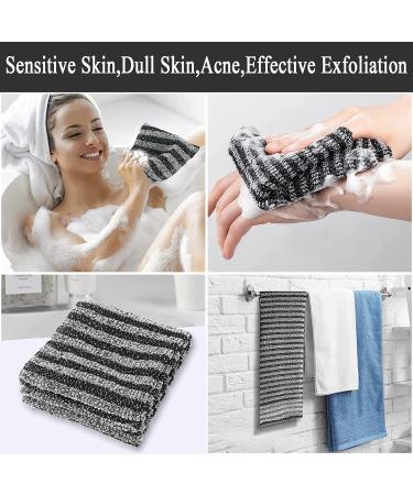 VIPITH Exfoliating Back Scrubber - Shower Bath Wash Towels for Men and Women - Body Scrubbing Brush Loofah Exfoliator - 2 Pack - Buy Online on GoSupps.com