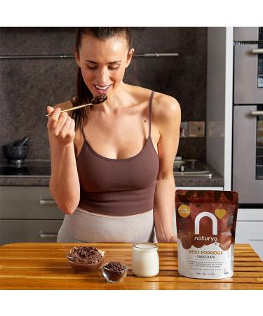 Naturya Keto Porridge 480g (Chocolate) - Healthy Gluten-Free Vegan Breakfast with No Added Sugar - Buy Online on GoSupps.com