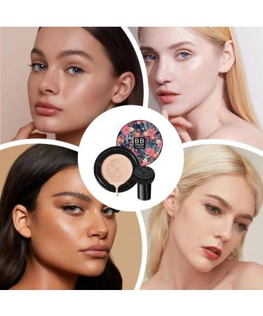BB Cream Moisturizing Concealer BB Cream Foundation | Mushroom Head Air Cushion Moisturizing BB Cream - With Mushroom Makeup Sponges for Friends Family Women - Buy Online on GoSupps.com