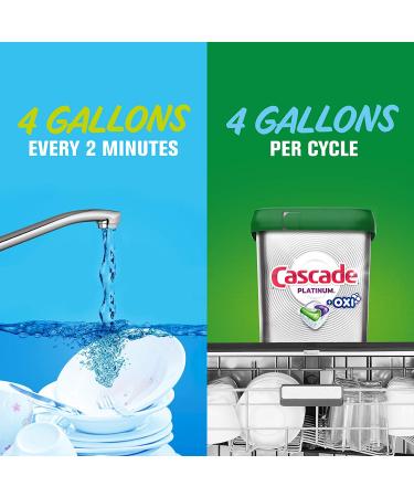 Cascade Platinum Dishwasher Pods with Oxi & Fresh Action - 62 Count | Ultimate Cleaning Power - Buy Online on GoSupps.com