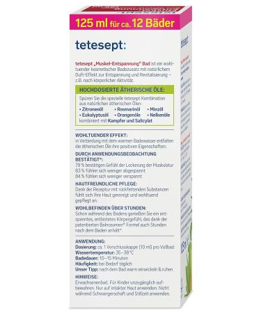 Teteseept Muscle Relaxation Bath Additive - Essential Oils for Post-Exercise Relief (2 Pack 125ml Each) - International Shipping Available - Buy Online on GoSupps.com