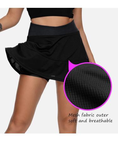 Queenieke Ladies Tennis Skirt with Built-in Shorts - Summer Running & Fitness Skirt for Tennis Golf Gym - Stylish & Comfortable Workout Wear - Buy Online on GoSupps.com