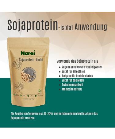 Nare Ei Soy Protein Isolate Powder - 90% Vegan Protein for Smoothies Muesli & Shakes - 850g Pack - Buy Online on GoSupps.com