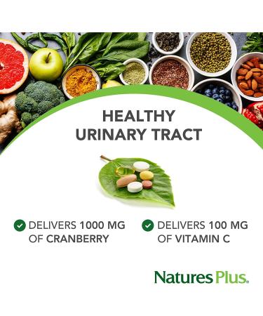 NaturesPlus Ultra Cranberry 1000 Sustained Release - 1000 mg - 180 Vegetarian Tablets - Promotes Urinary Tract Health with Vitamin C - 90 Servings - Buy Online on GoSupps.com