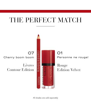 Bourjois Levres Contour Edition Lip Liner & Pencil 7 Cherry Boom Boom Reds 1.14g - Pack of 1 - Buy Online on GoSupps.com