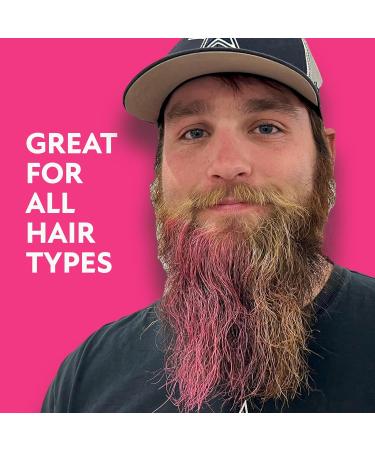 Fun In by Sun In Temporary Hair Color Pink - Easy Brush Applicator Washes Out in One Shampoo Gluten-Free Paraben-Free Alcohol-Free Cruelty-Free - Buy Online on GoSupps.com