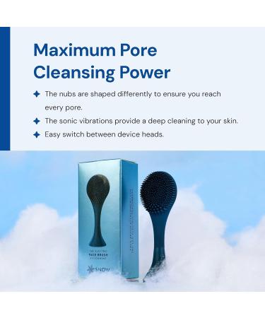 SNOW Electronic Face Brush Attachment | Sonic Vibrating Facial Cleansing Brush with Soft Silicone Bristles - Detachable Electric Massager for Men & Women - International Shipping Available - Buy Online on GoSupps.com
