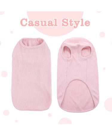 Buy Hjumarayan Thin Washable Dog Sweater for Medium-Sized Dogs - Striped Fleece Shirt for Corgis & Dachshunds - Elastic Fit Stylish Pink (Large) - Buy Online on GoSupps.com